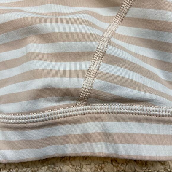 Lululemon Straight Up Bra Size 8 White and Tan Stripes - Picture 9 of 12